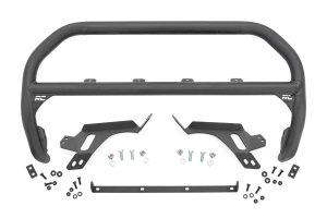 Ford Bronco Sport Nudge Bar - Front - Rough Country - with Tow Hooks - Black - '21-'24